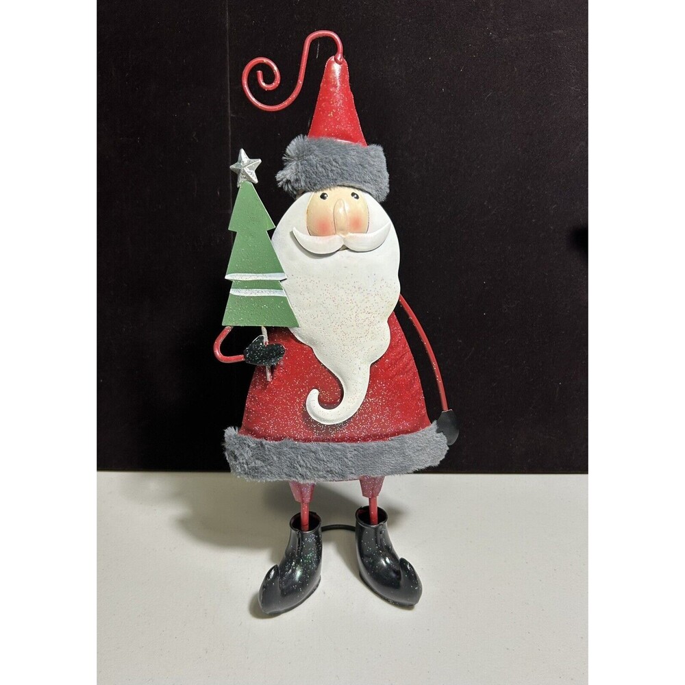 Metal Santa Christmas Decoration 17” Santa Clause  Indoor Holiday Decor